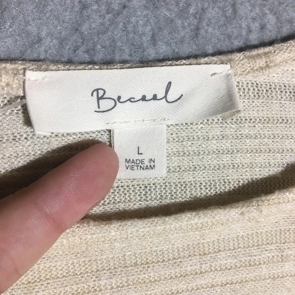 Womens Beceel Blouse Cream Boho Beachy Cottage Core Coastal Thin Wide Neck - Picture 2 of 6